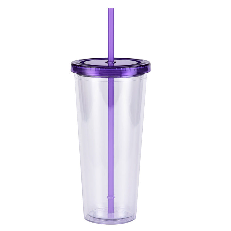 Wholesale  24oz plastic pipette cup creative transparent cold drink cup with lid water cup